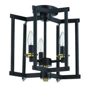 Craftmade 56953 Avante Grand 3 Light 11"W Semi-Flush Ceiling - Black - Picture 1 of 1