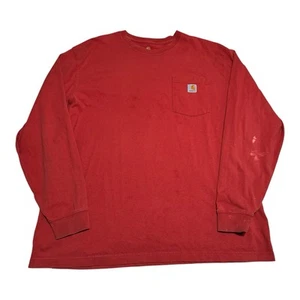 Camisa Carhartt K126 CHI Roja Manchada Ajuste Original Manga Larga Adulto XL - Imagen 1 de 12