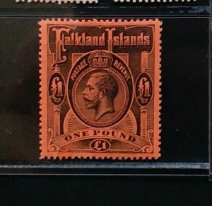 FALKLAND ISLANDS 1912 KG V £1 SG 69 Sc 40 wmk MCCA MNH - Picture 1 of 2