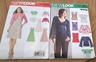 2 New Look Sewing Patterns Fitted Bodice Top #6515 & Dress#6935-UNCUT-Size8-18