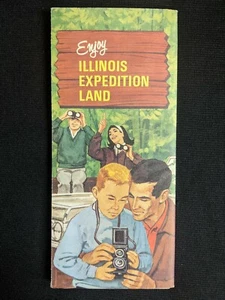 1968 Enjoy ILLINOIS EXPEDITION TIERRA folleto mapa Belleville Alton Carlyle Salem - Imagen 1 de 7