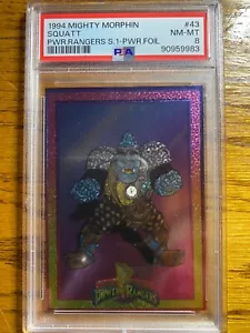 1994 Mighty Morphin Power Rangers Series 1 Power Foil PSA 8 Squatt #43 - Picture 1 of 1
