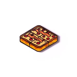 PIN CUADRADO DE SOLAPA DE PIZZA POR PINES REPPIN - Imagen 1 de 2