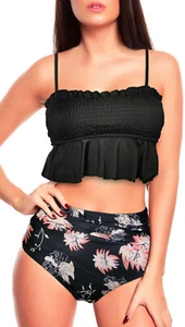 Z-18471-B24-SW/1448) PULPO SEÑORA CONJUNTO BIKINI RECORTADO TOP CINTURA ALTA SLIP TALLA 34 - Imagen 1 de 1