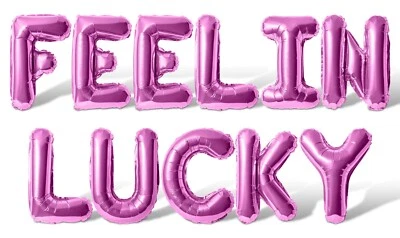 Banner balão carta FEELIN LUCKY - 10 opções de cores - Decoração do dia de São Patrício - Imagem 1 de 4