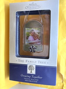 Growing Together NEW Family Tree Photo Holder Hallmark Ornament METAL ENAML 2004 - Picture 1 of 11