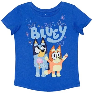 Bluey T Shirt 4th July Tee Fireworks Toddler 2T 3T 4T 5T Disney Dog Bingo Summer - Picture 1 of 2