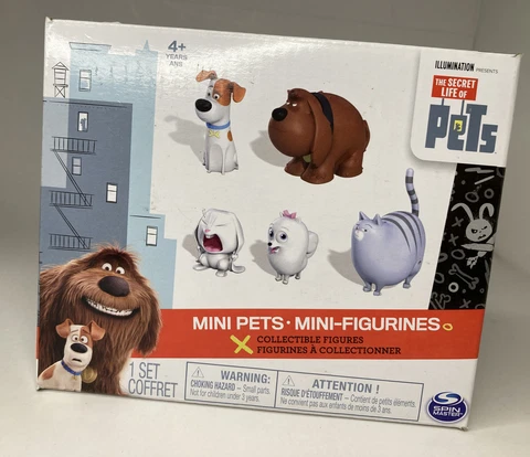 NIB The Secret Life Of Pets Mini Pet Figures Collectible Pack of 5 Figurines Cover