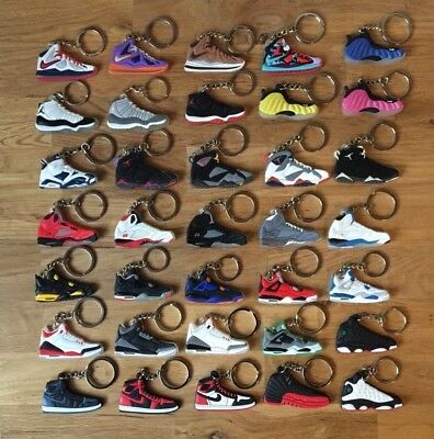Sneaker Air Jordan & Nike Portachiavi/portachiavi In Gomma 2D - 35 Stili Disponibili • 3.97€