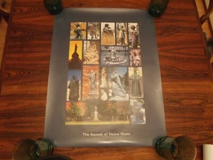 VINTAGE STATUES OF NOTRE DAME 2001 POSTER FRESH CONDITION - Picture 1 of 1