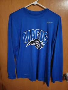 Orlando Magic Nike Men's Long Sleeve Shirt Blue Size Medium - Picture 1 of 8