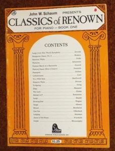 Classics of Renown - Book One (Schaum) - Picture 1 of 1