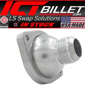 ICT Billet Straight -16AN Thermostat Housing For LS Gen 3 Water Pump - Picture 1 of 9