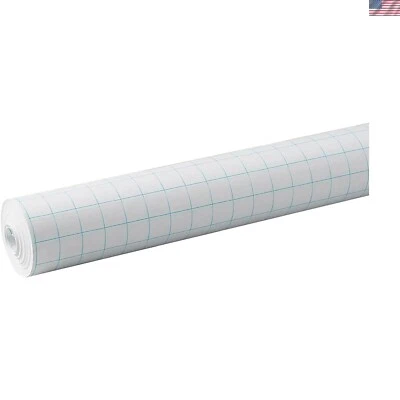 Rollo de papel de rejilla con regla cuadrilla de 34 pulgadas x 200', 1 pulgada, blanco Foto 1 de 3