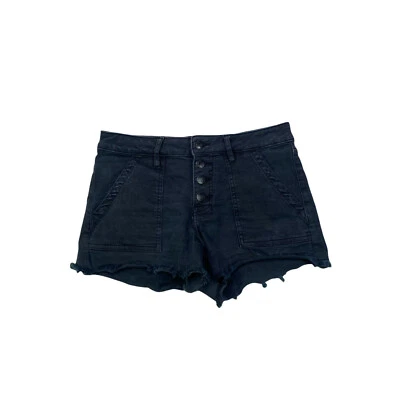 Pantalones Cortos de Jean Vigoss Marley Expuestos Botón Mosca Para Mujer Talla 27 Corte Negro Denim Foto 1 de 4