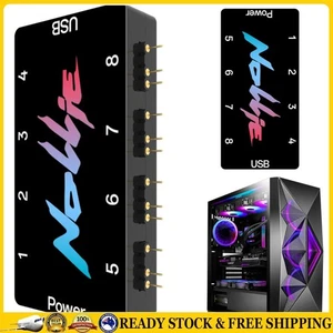 DE 5V 3PIN ARGB Controller 8/16 Way ARGB Fan Hub for Extended Motherboard Interf - Bild 1 von 15
