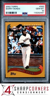 Topps #500 Barry Bonds Giants 2002 PSA 10 Foto 1 de 3