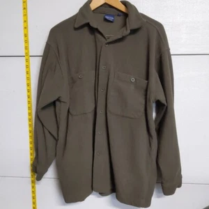 Sideout Shirt Men's Medium Green Corduroy Long Sleeve Button-up Collared - Picture 1 of 8