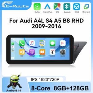 10.25" For Audi A4 A5 B8 S4 S5 Android 14 Car Stereo GPS DAB+ DSP CarPlay Screen - Picture 1 of 18