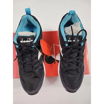 NIB Diadora Flamingo 2 Sneakers Mens 8 Womens 9.5  Black Running Shoes C6616 - Image 1 of 4