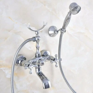 Juego de grifos de agua de ducha de mano para baño de latón cromado Dna713 - Imagen 1 de 10