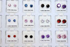 Wholesale 36pcs Cubic Zirconia CZ Women Earrings Studs Colors Quality Jewelry