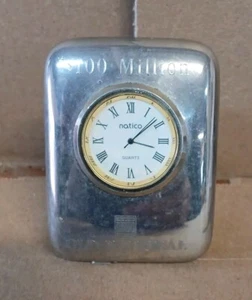 Vintage Quartz $100 Million Old National Paper Weight Clock - Picture 1 of 7