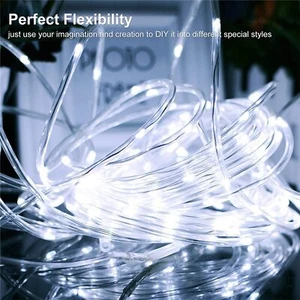 Solar LED String Lights Patio Party Yard Garden White Wedding Waterproof Outdoor - Picture 1 of 26