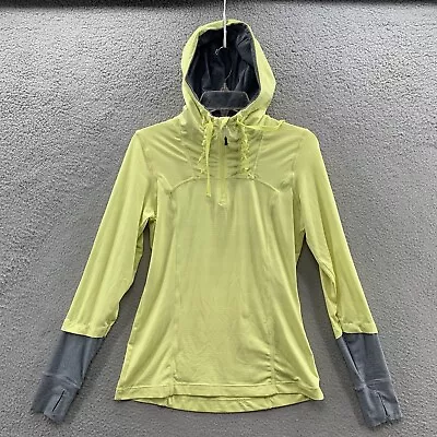 MPG Women's Size Small 1/4 Zip Pullover Yellow Gray Pullover Sweatshirt Hoodie - Image 1 of 4