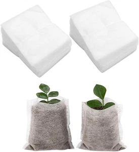 200Pcs Plant Nursery Bags,Biodegradable Non-Woven Grow Bags Plant Fabric Seedlin - Picture 1 of 12