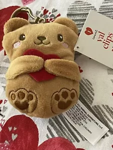 NEW Target Bullseye Playground Valentine's Day Plush Clips BEAR - Picture 1 of 1