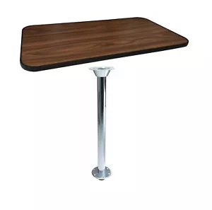 Floor Mount Island Free Stand Gamba + TAVOLO Cucina Campervan NOCE/NERO - Foto 1 di 8