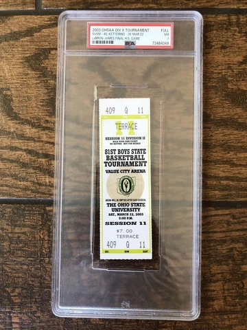 Lebron James High School Full Ticket Championship Game Pre NBA Debut  PSA 7 Cover
