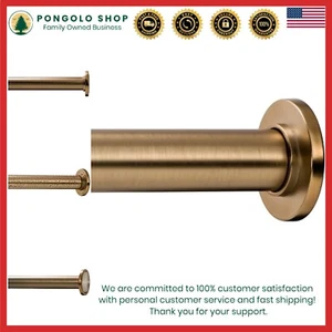 Elegant Warm Gold Tension Rod - No Tools, Adjustable 54-90 Inch Convenience - Picture 1 of 8