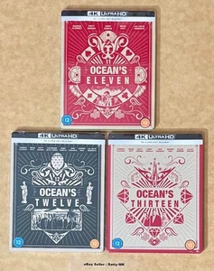 OCEAN'S TRILOGY - UK EXCLUSIVE 4K + BLU RAY STEELBOOK COLLECTION - NEW & SEALED - Picture 1 of 22