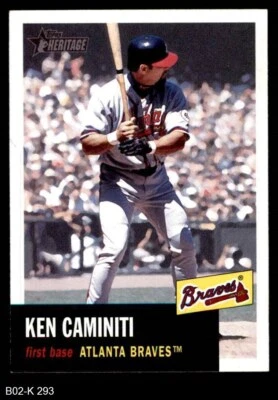 2002 Topps Heritage #293 Ken Caminiti Braves 8 - NM/MT - Image 1 of 2