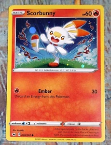 SCORBUNNY 030/202 Common Swords & Shields 2020 Basic Pokémon HOLO (#2) - Picture 1 of 4