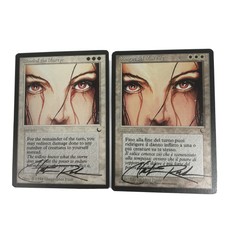 Lot 2 English and Italian Signed MTG Blood of the Martyr Sangue Del Martire MTG