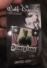 Walt Disney Originals Pin Disneyland Grand Opening Sign Le Flag Photo Patriotic