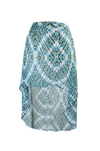 Ali & Kris Juniors Blue Multi Oriented Hi-Lo Skirt M - Picture 1 of 3