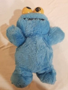 Sesame Street BLUE Cookie Monster Rattle Eyes 10" Plush Toy VINTAGE - Picture 1 of 6
