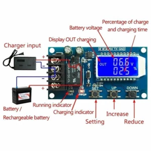 Regulador de carga de batería de iones de litio 6-60V 10A módulo controlador de carga placa protectora DA - Imagen 1 de 7