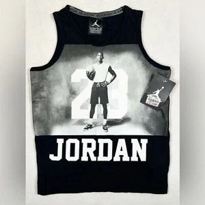 NIKE AIR JORDAN Boys Jumpman Tank Top Black 7 Basketball Michael Jordan 2016 NEW - Picture 1 of 9