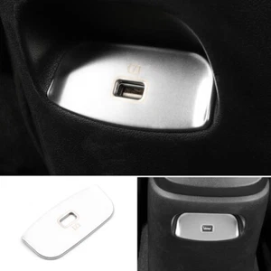 Marco de control de toma USB trasera plateada titanio para Hyundai Elantra 2021-2022 - Imagen 1 de 6