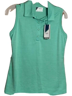 Polo regata feminina IZOD golfe sem mangas tamanho XS verde nova com etiquetas - Imagem 1 de 4
