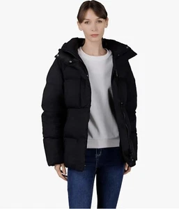 Women's Thickened Down Jacket - Winter Hooded Short Puffy Packable Jacket - Picture 1 of 5