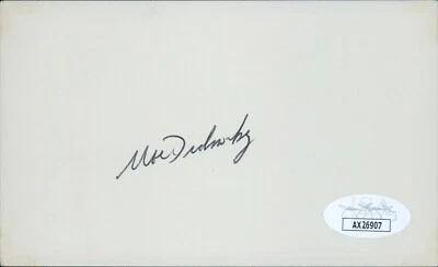Moe Drabowsky Chicago Cubs Signed 3x5 Index Card JSA Authenticated - Image 1 of 2