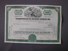 COMMONWEALTH OIL REFINING COMPANY INC. - STOCK CERTIFICATE Aktie share action