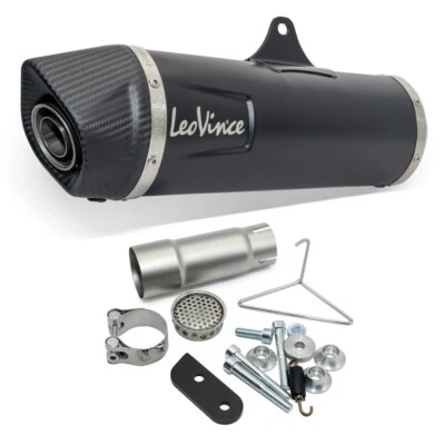 Endschalldämpfer LeoVince SLIP-ON SBK NERO, Edelstahl schwarz, Carbon Kappe - Bild 1 von 4