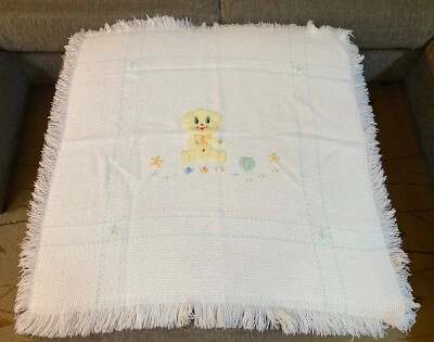 复古 20 世纪 60 年代 H.C. Prange Co. 婴儿毯 Prange’s 针织婴儿毯 意大利制造 — 第 1/4 张图片